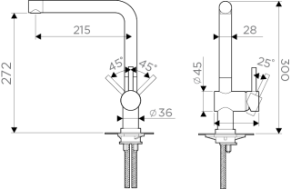 Смеситель для кухни Omoikiri Akashi